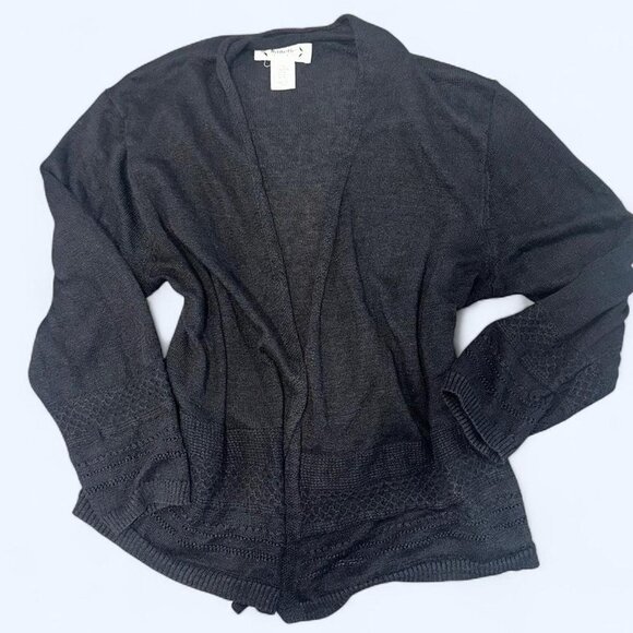 Nanette Lepore Cropped Open Knit Cardigan - Picture 1 of 4